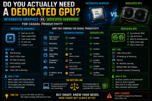 Read more about the article Do You Actually Need a Dedicated GPU? Integrated Graphics vs. Dedicated Hardware for Casual Productivity