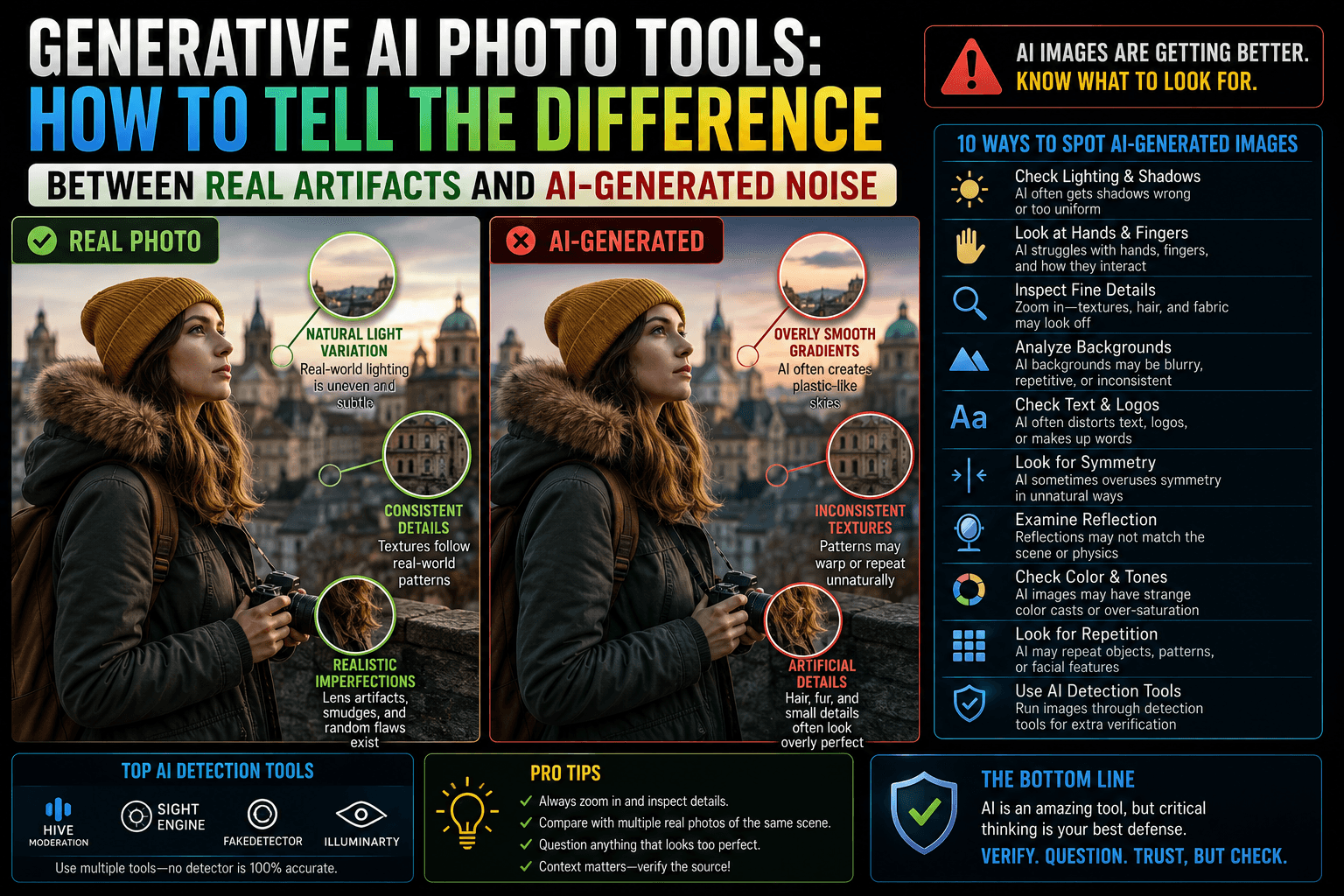 You are currently viewing Generative AI Photo Tools: How to Tell the Difference Between Real Artifacts and AI-Generated Noise