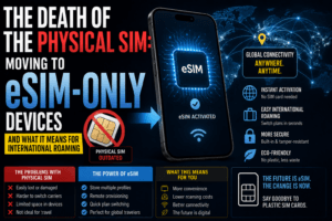 Read more about the article The Death of the Physical SIM: Moving to eSIM-Only Devices and What It Means for International Roaming