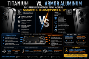 Read more about the article Titanium vs. Armor Aluminum: Does Premium Smartphone Frame Material Actually Protect Internal Components Better?