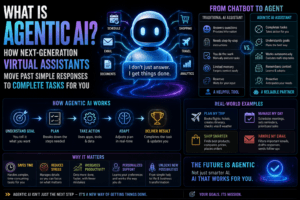 Read more about the article What Is Agentic AI? How Next-Generation Virtual Assistants Move Past Simple Responses to Complete Tasks For You