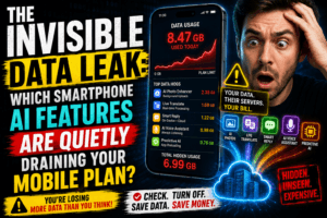Read more about the article The Invisible Data Leak: Which Smartphone AI Features Are Quietly Draining Your Mobile Plan?
